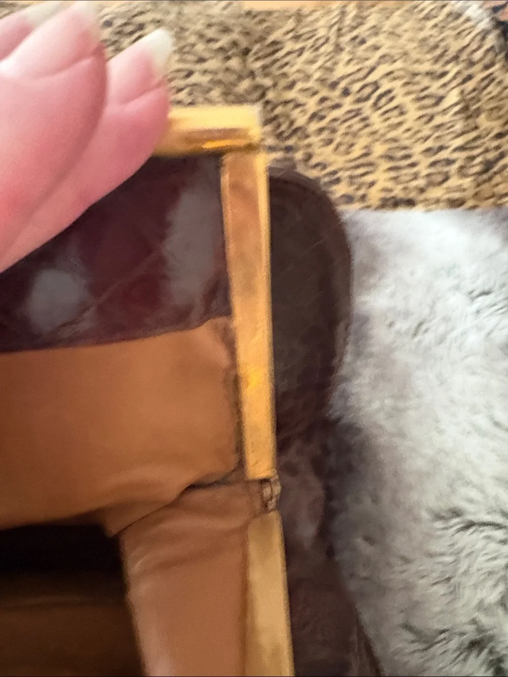 Structured Croc-Embossed Top-Handle Satchel in Dark Brown with Gold Hardware